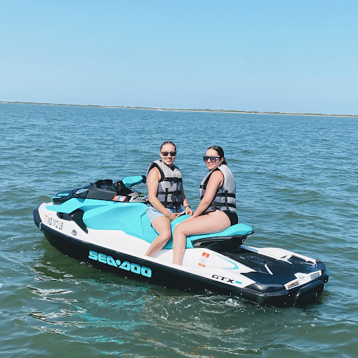 Riders on the 6 mile jet ski ride in Ocean City