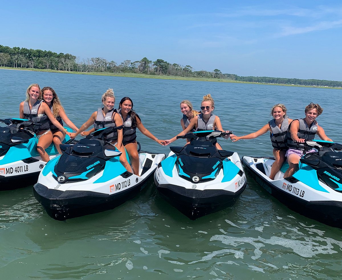 Jet ski riders loving the 6 mile ride