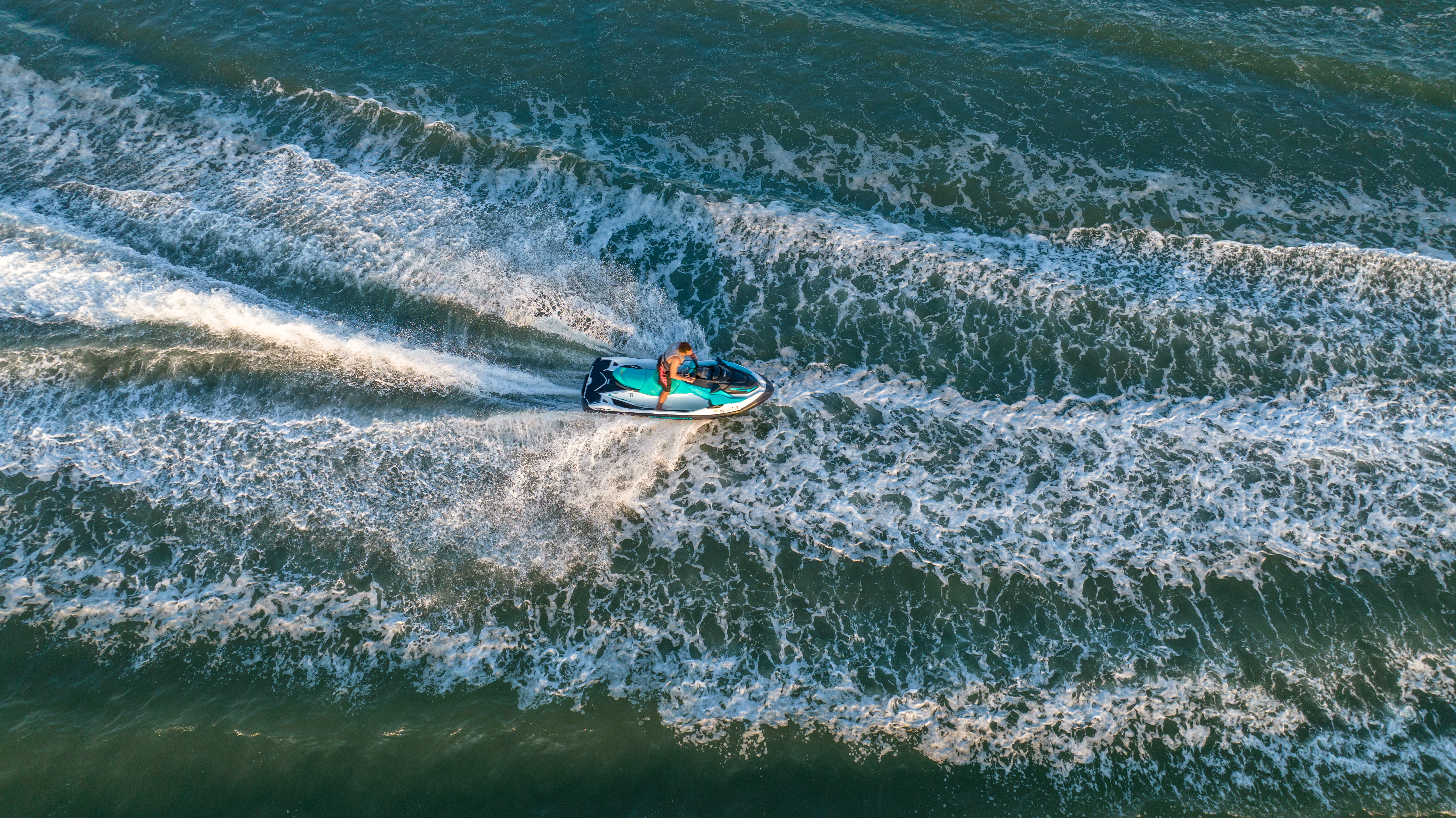 Bay sandbars near Assateague Island Ocean City Maryland jet ski area