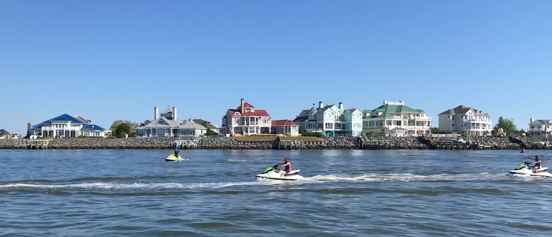 Million dollar waterfront homes Ocean City Maryland bay