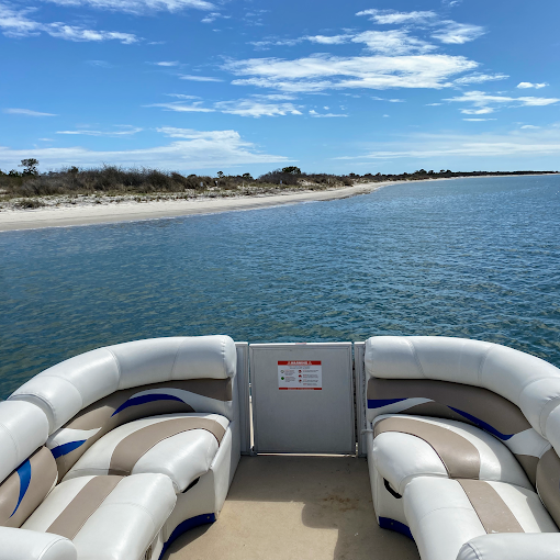 Group on a pontoon rental at OCA Watersports