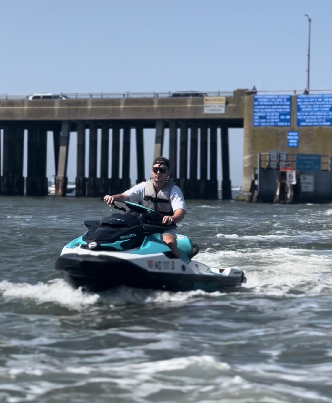 Guests on a pontoon boat in Ocean City MD