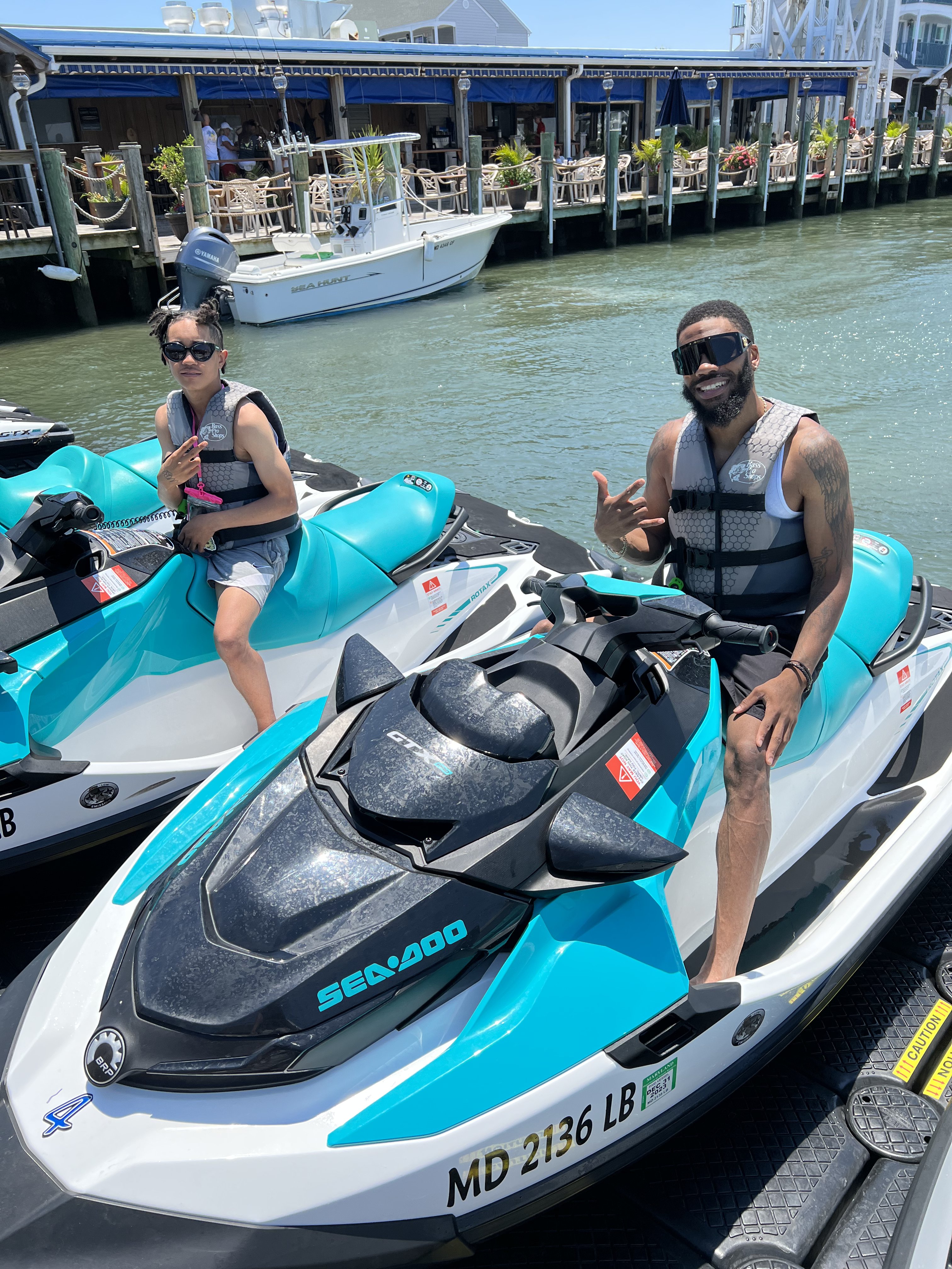 Open water jet skiing near Assateague Island