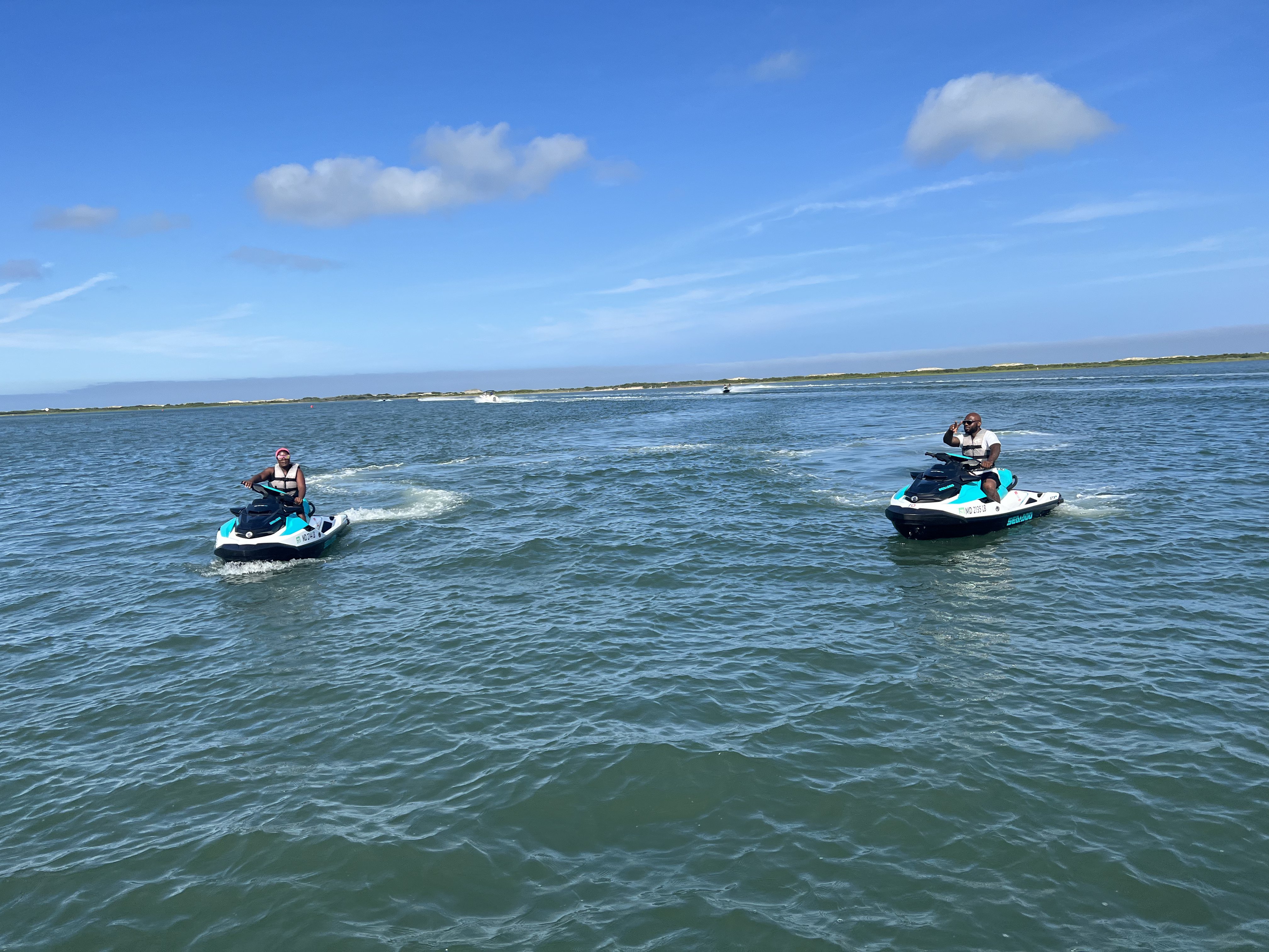 Family on the water at OCA Watersports Ocean City